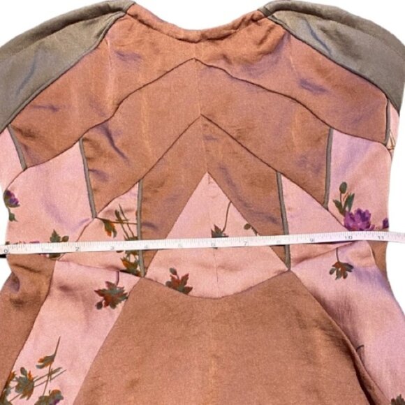 Rare Free People slip mini dress high low pastel orange Size 0/XS - Picture 14 of 16